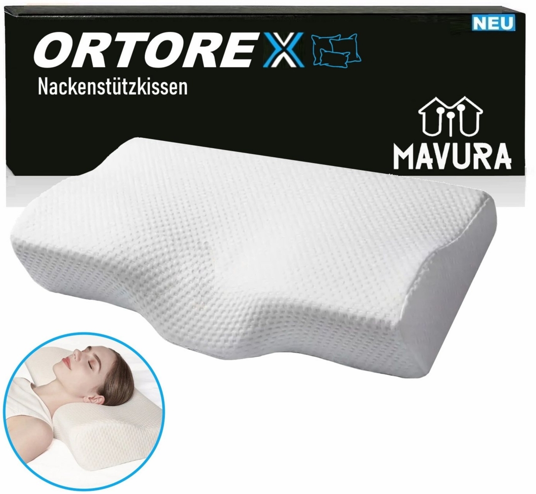 MAVURA Schlafkissen ORTOREX Ergonomisches Nackenstützkissen Nackenkissen, Nackenkissen Schlaf Kopfkissen, Schlaf Kopfkissen Kissen Rückenschläfer Seitenschläfer Kissen Bild 1