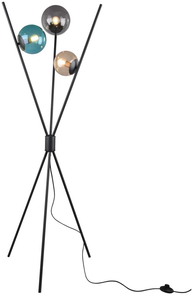 TRIO Leuchten 'Lance' mit Fußschalter, Metall / Glas bunt, Höhe: 156 cm Bild 1