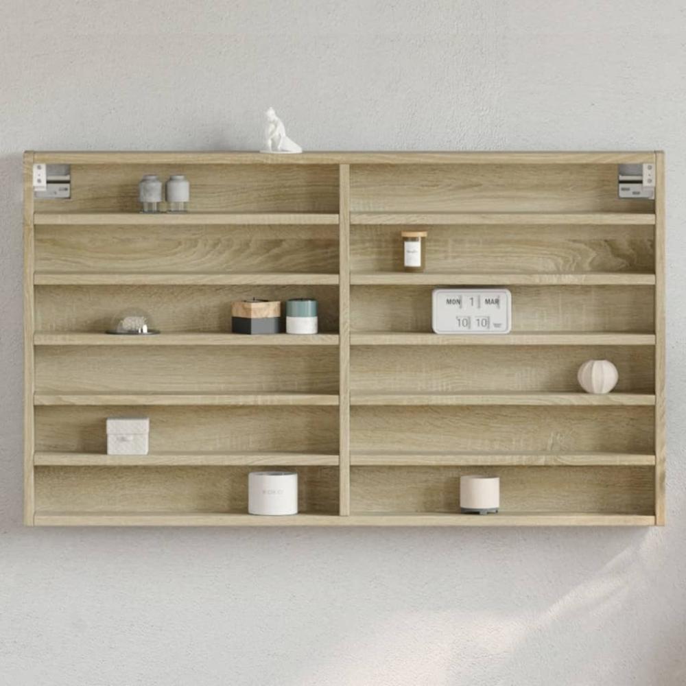 vidaXL Vitrinenschrank Sonoma-Eiche 100x8,5x58 cm Holzwerkstoff 847942 Bild 1