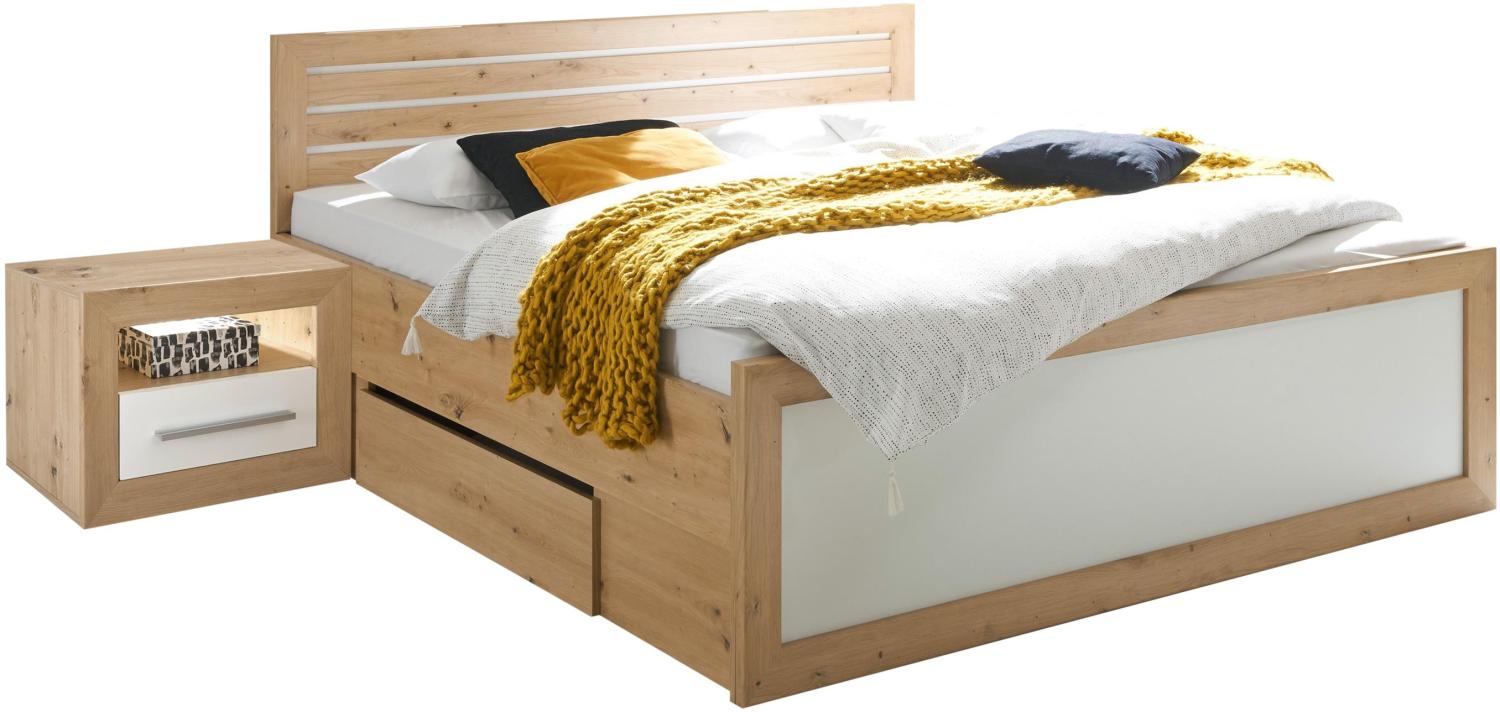 Bett >Frieda< in Artisan Eiche - 307x94x206cm (BxHxT) Bild 1