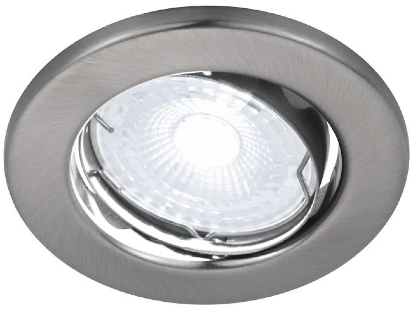 LED Einbaustrahler nickel gebürstet Nordlux Canis 3er Set GU10 a 345lm 6500K dimmbar Bild 1