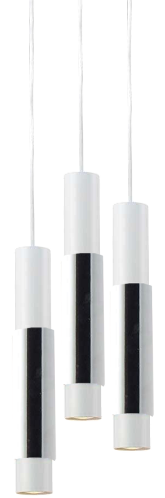 s.luce Crutch Hängeleuchten-Kombination Galerieleuchte inkl. Deko-Zylinder Weiß Bild 1