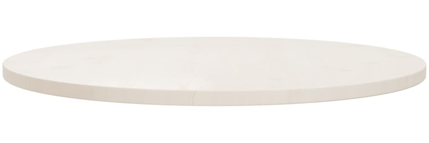 vidaXL Tischplatte Weiß Ø80x2,5 cm Massivholz Kiefer 813656 Bild 1