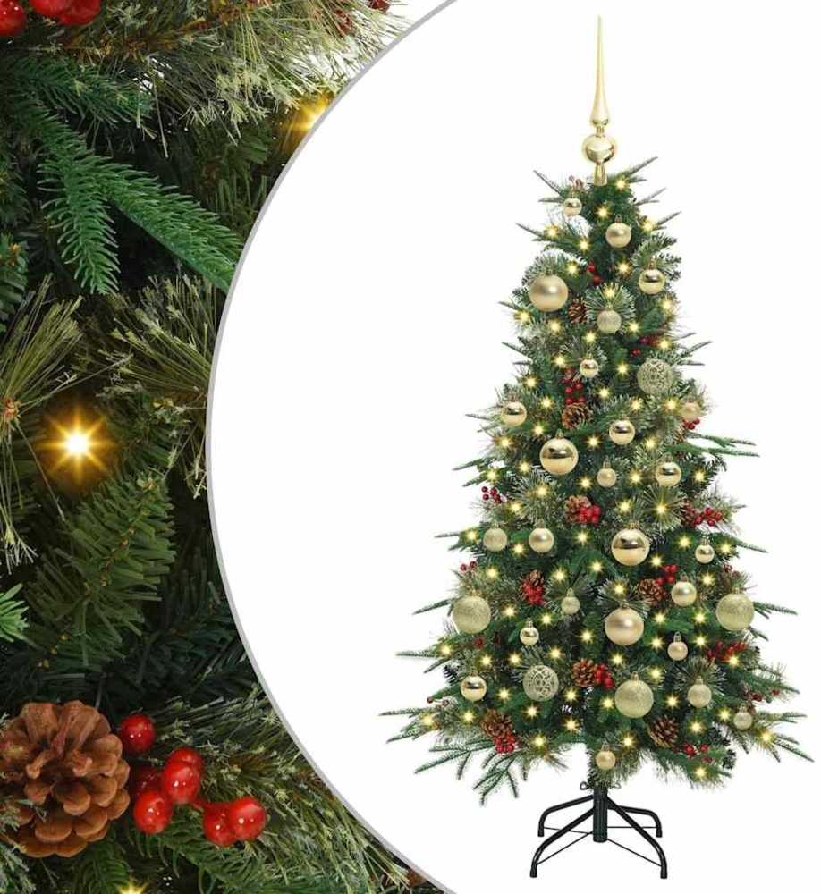 vidaXL Künstlicher klappbarer Weihnachtsbaum Grün 120 cm PE und PVC 3397397 Bild 1