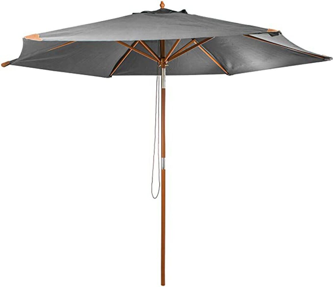 habeig Sonnenschirm Sonnenschirm 300 cm aus Holz mit UV 50+ Marktschirm Schirm Bild 1