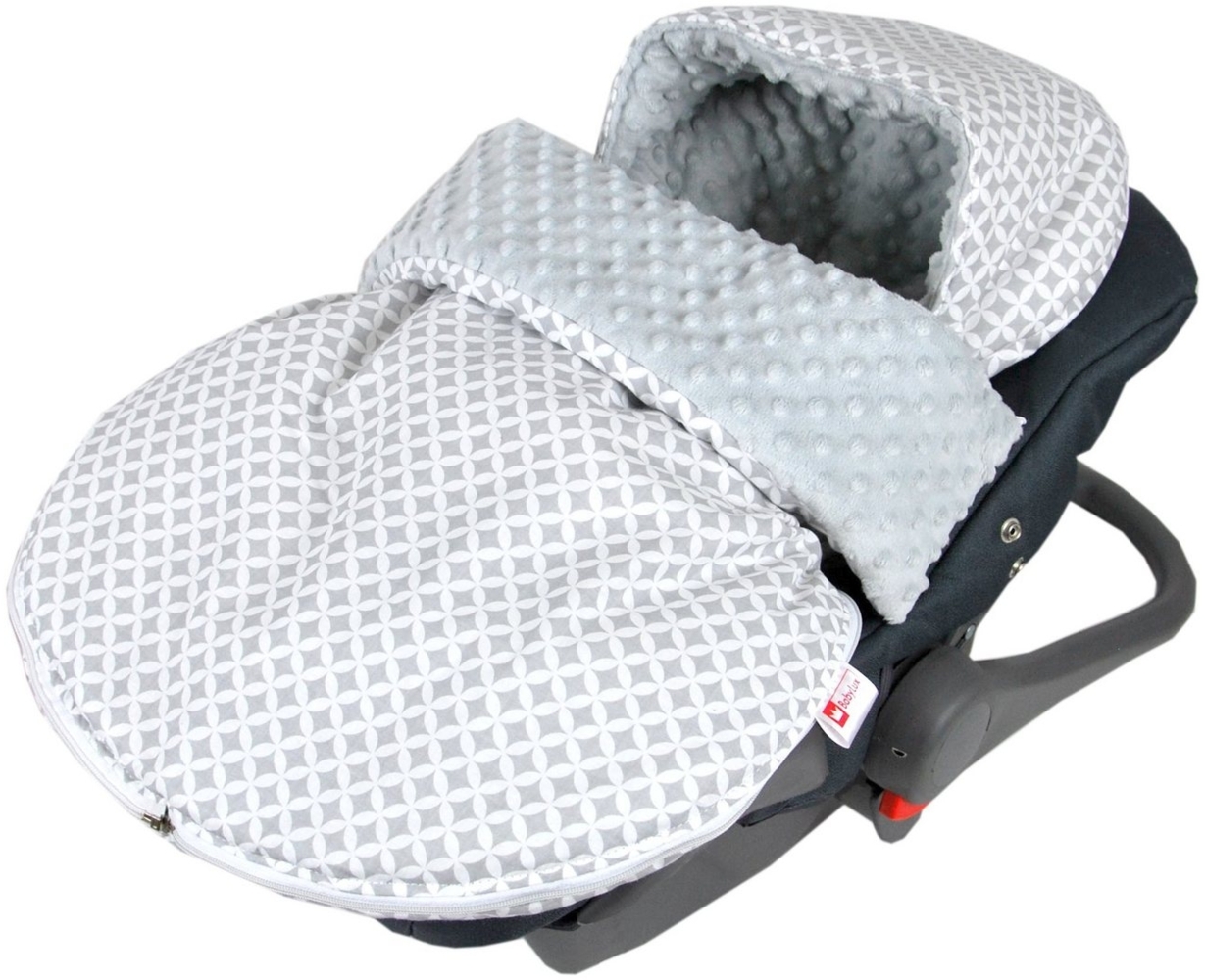 BabyLux Fußsack Sommerfußsack 90cm für Babyschale, Kinderwagen & Buggy Frühling Herbst, 5. Grau + Maroko Bild 1