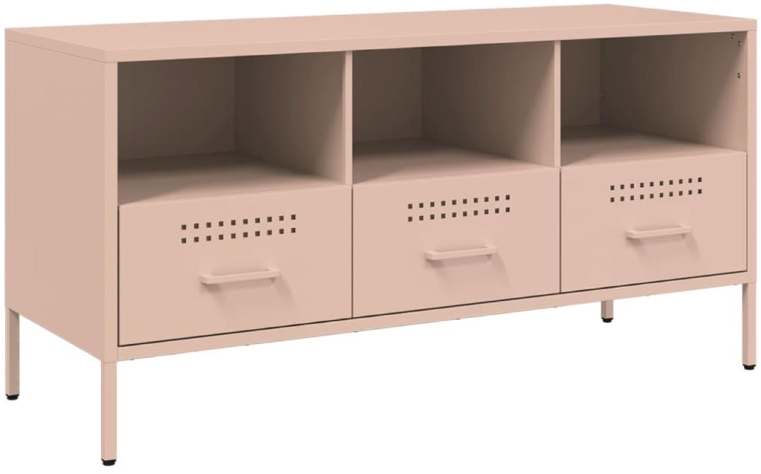 vidaXL TV-Schrank Rosa 100,5x39x50,5 cm Stahl 843037 Bild 1