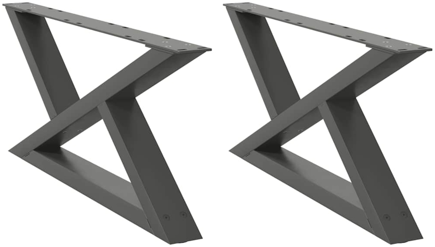 vidaXL Couchtischbeine 2 Stk. Anthrazit 70x(30-31,3) cm Stahl 4012694 Bild 1