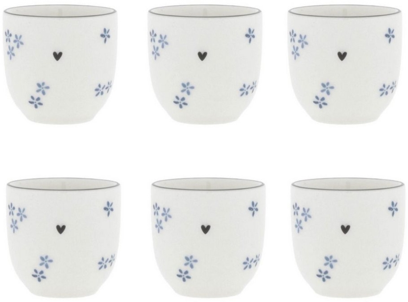 Bastion Collections Tasse Daisies Blumen, Keramik, Spülmaschinengeeignet, Weiß, Motiv: Blume Bild 1