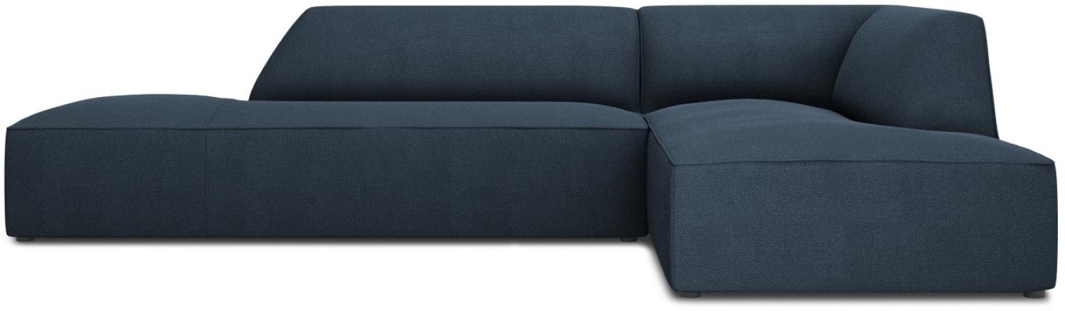 Micadoni 4-Sitzer Modular Ecke rechts Sofa Ruby | Bezug Navy Blue | Beinfarbe Black Plastic Bild 1