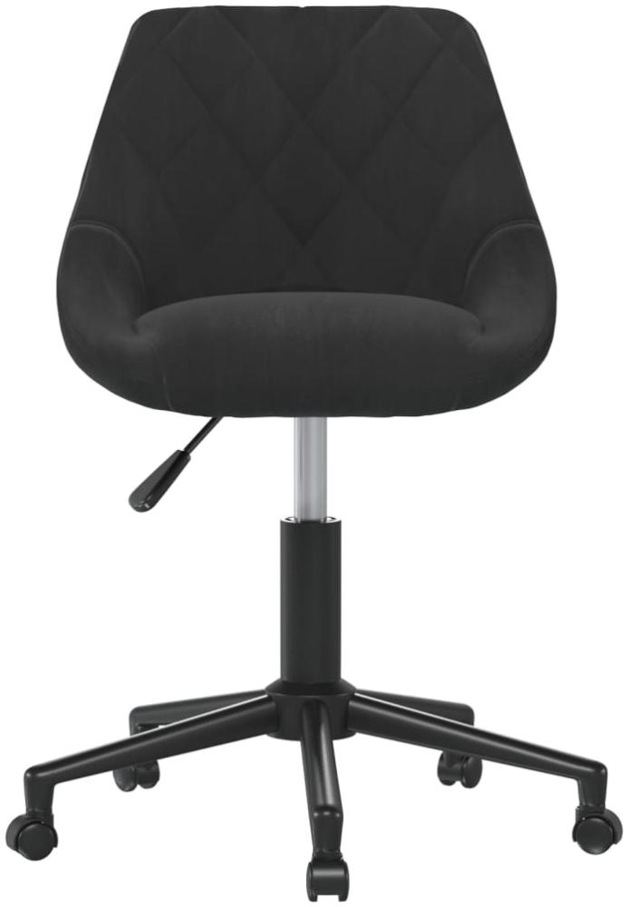 vidaXL Esszimmerstühle 4 Stk. Drehbar Schwarz Samt, Drehbar [3089007] Bild 1
