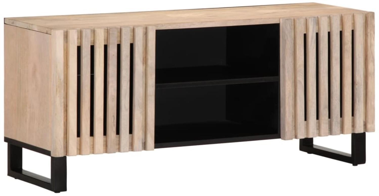 vidaXL TV-Schrank Weiß 105x34x46 cm Massivholz Mango 377439 Bild 1