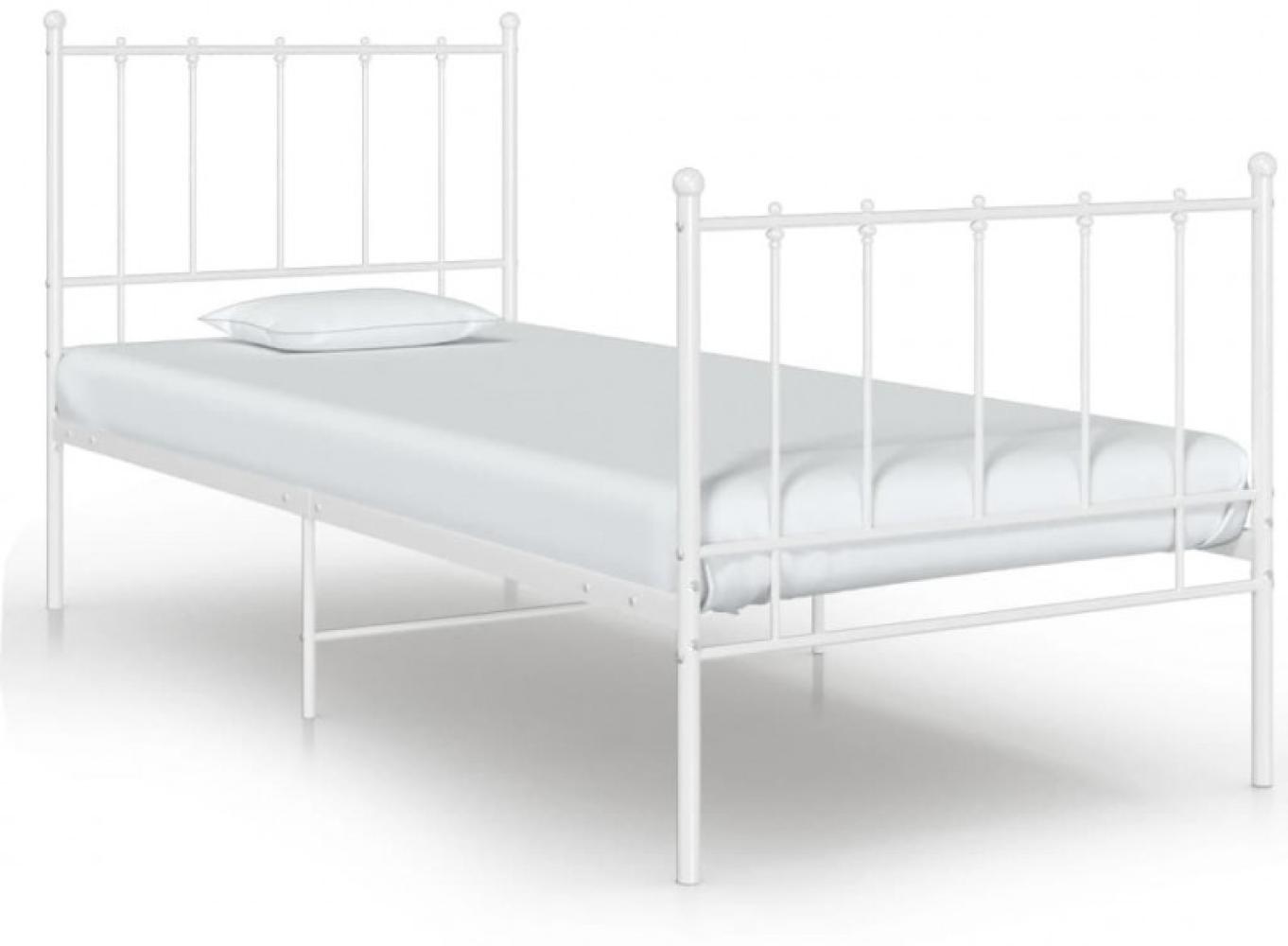 vidaXL Bett Weiß Metall 90x200 cm [324947] Bild 1