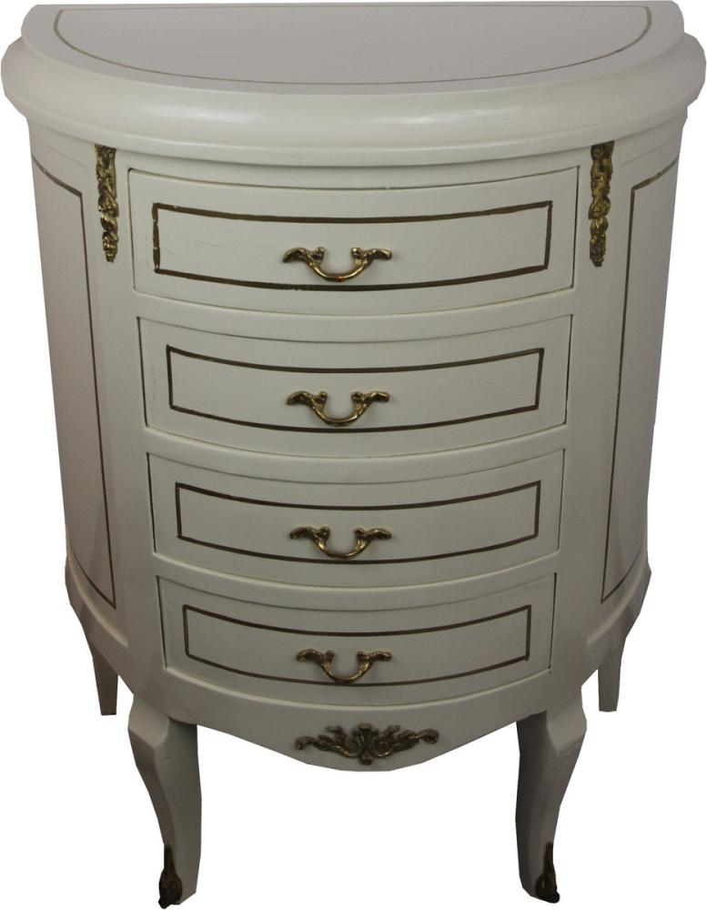 Casa Padrino Barock Kommode Creme/Gold Breite 68 cm - Antik Stil Möbel Bild 1