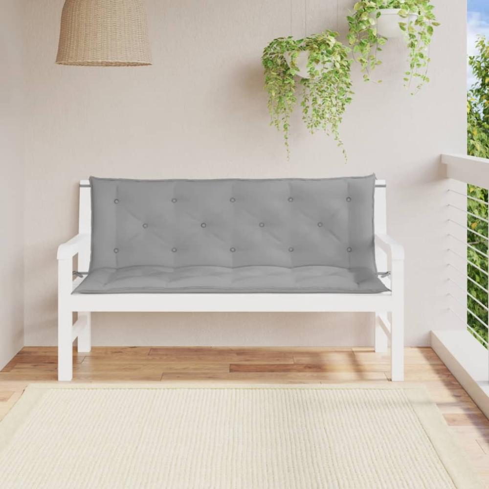 vidaXL Gartenbank-Auflagen 2 Stk. Grau 150x50x7 cm Oxford-Gewebe 361698 Bild 1