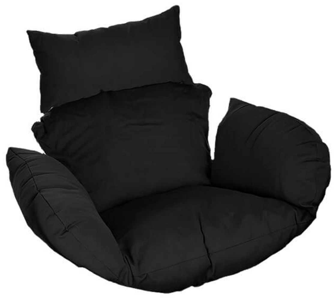 HOME DELUXE Polyrattan Hängesessel CIELO - Schwarz nur Kissen Bild 1