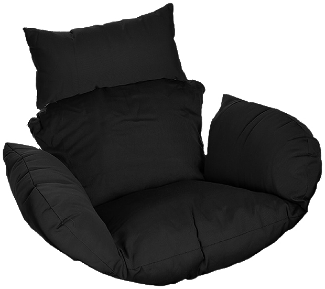 HOME DELUXE Polyrattan Hängesessel CIELO - Schwarz nur Kissen Bild 1