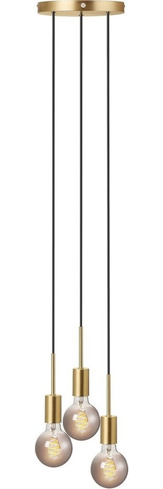 Leuchte PACO 3-Pendel E27 Messing Bild 1
