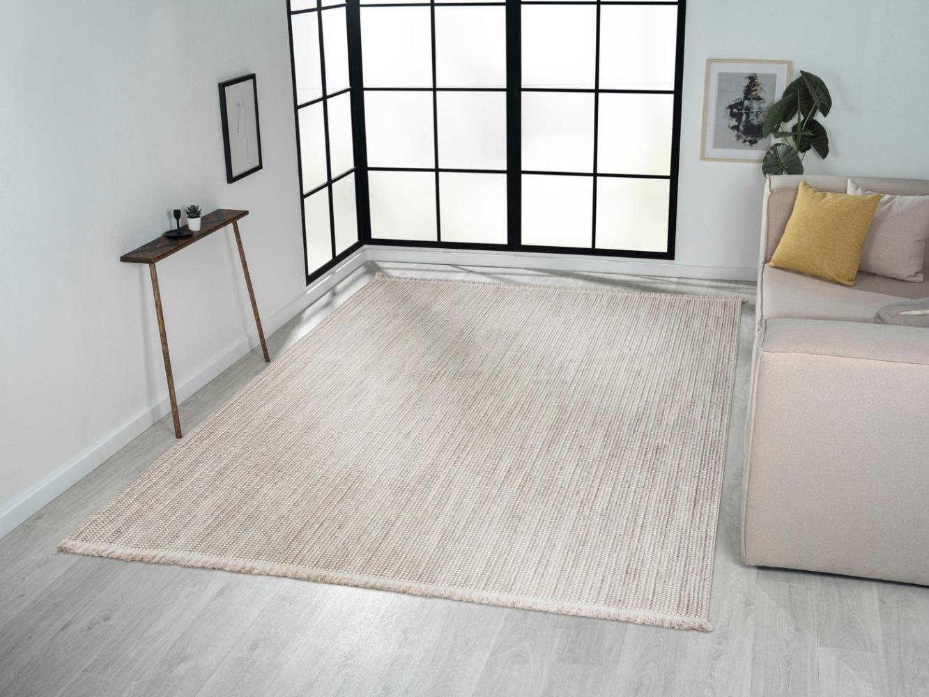 Myflair Möbel & Accessoires Teppich Ava, rechteckig, Höhe: 7 mm, Uni Farben, meliert, Sisal-Optik, auch in rund erhältlich, mit Fransen Bild 1