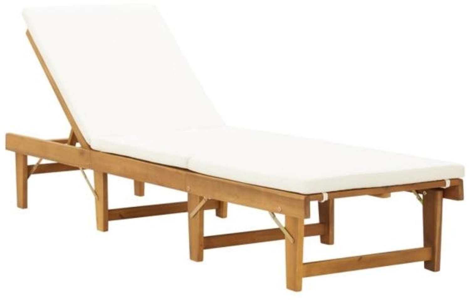 vidaXL Klappbare Sonnenliege mit Auflage Akazie Massivholz 46490 Bild 1