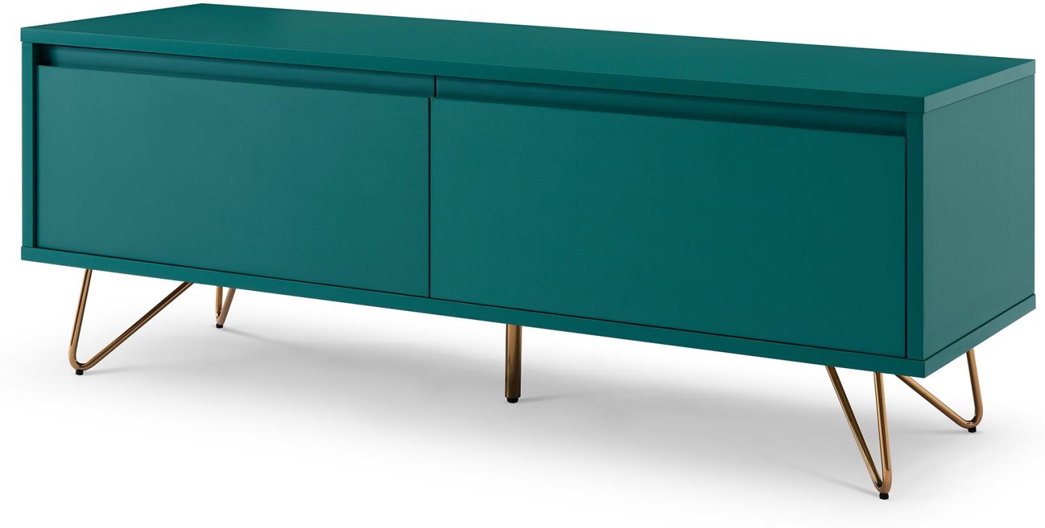 Lowboard Schublade Klappfach matt Sideboard Kommode Fernsehschrank TV Schrank Bild 1