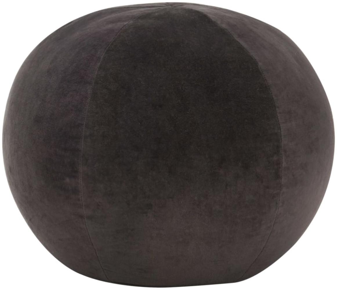 vidaXL Pouf Baumwollsamt 50×35 cm Anthrazit 284037 Bild 1