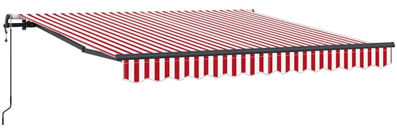 vidaXL Einziehbare Markise Rot und Weiß 300 x 250 cm Stoff 3329985 Bild 1