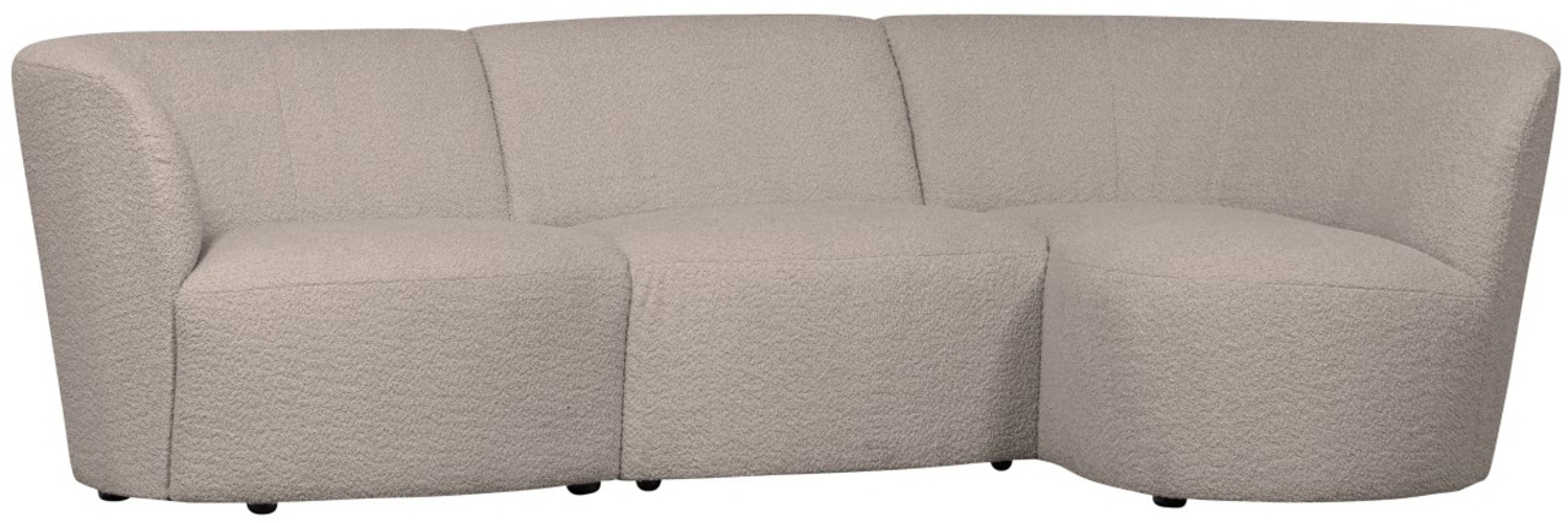 Ecksofa Coco aus Boucle-Stoff Rechts, Sand Bild 1