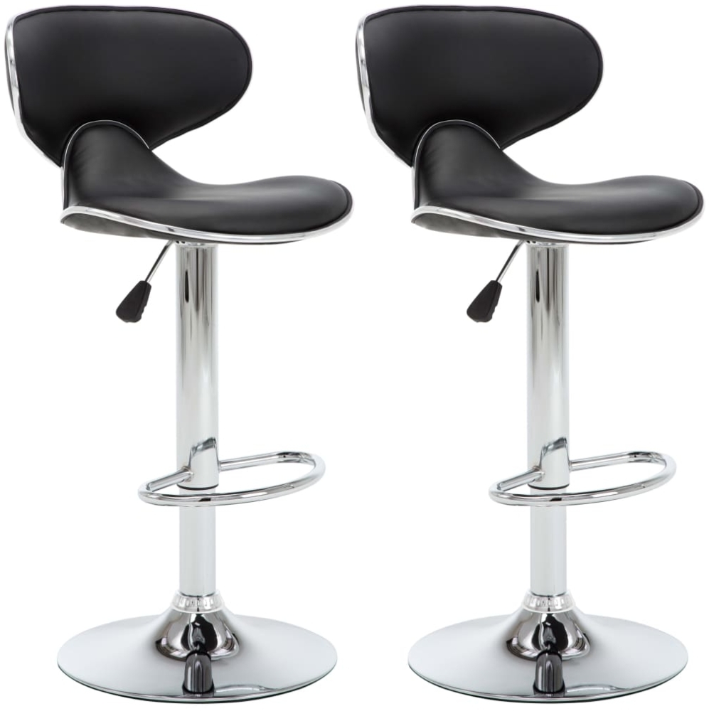 vidaXL Barhocker 2 Stk. Schwarz Kunstleder [323644] Bild 1