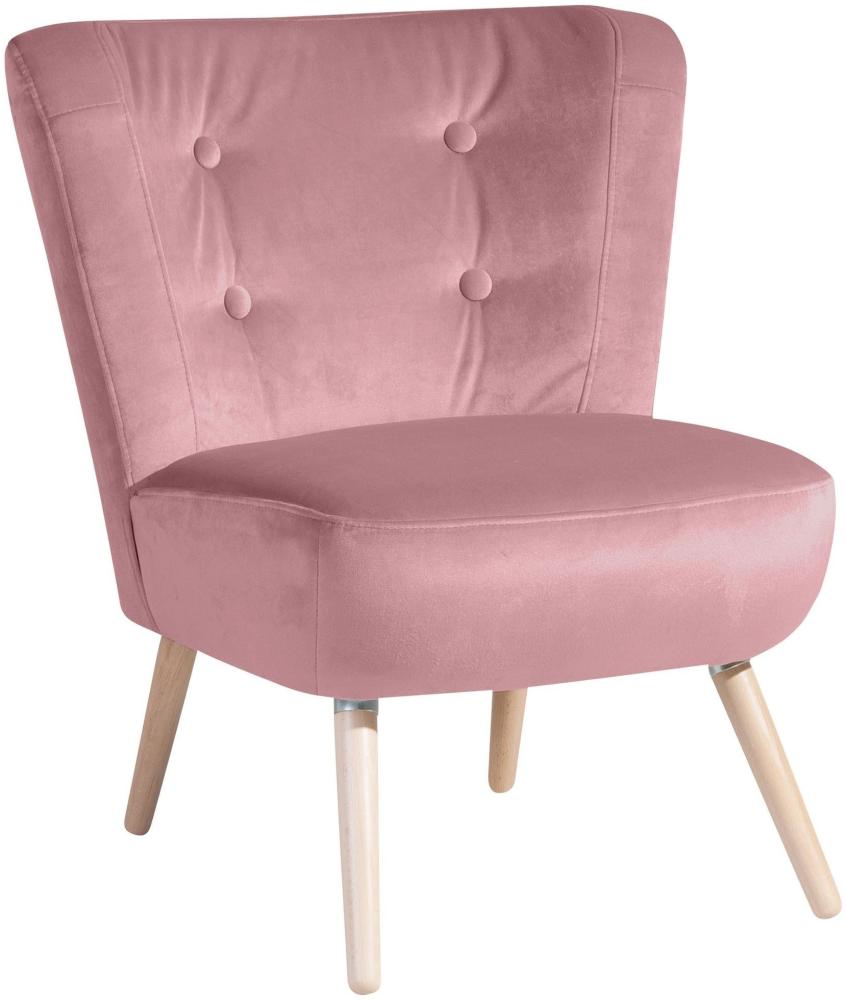 Sessel Kassi Bezug Samtvelours Buche natur / rosé 22365 Bild 1