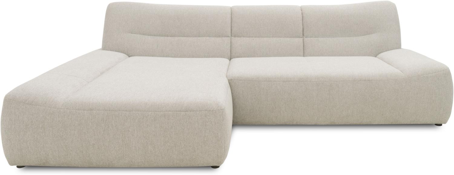 DOMO Collection Cesena, Ecksofa, Microfaser hellgrau, 175 x 288 cm Bild 1