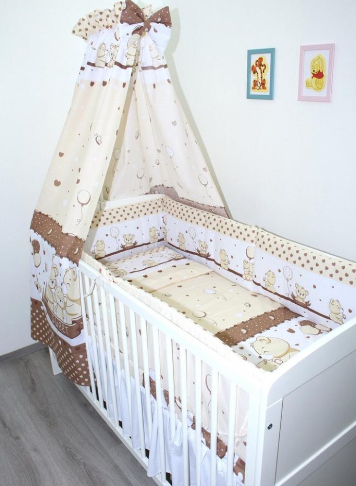 Primawela Babybettwäsche Baby Bettset- 6 teiliges mit 420 Nestchen Vollstoff Himmel Bettwäsche Bild 1