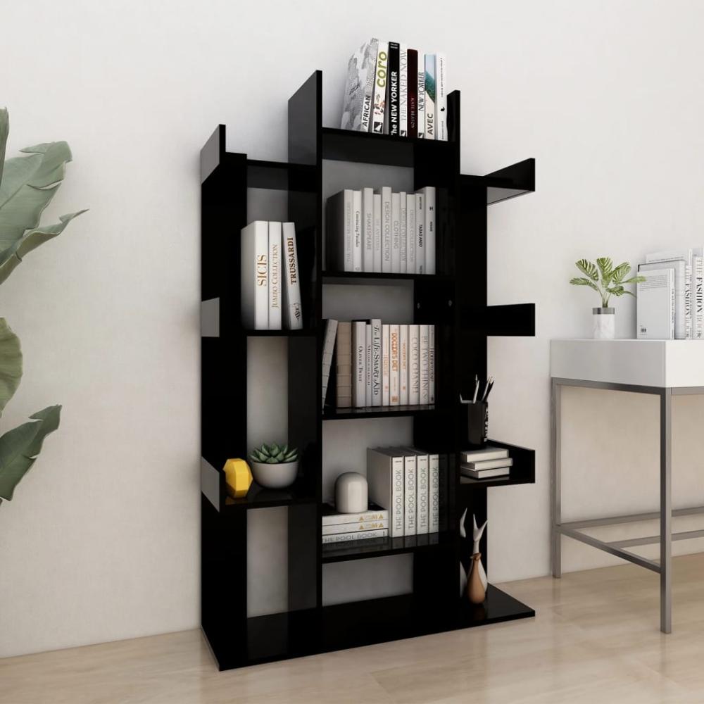 vidaXL Bücherregal Schwarz 86x25,5x140 cm Holzwerkstoff 808901 Bild 1