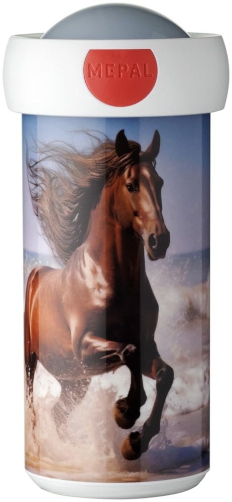 Mepal - Verschlussbecher Campus - Trinkbecher - Auslaufsicherer Wasserflasche für Kinder - Wiederverwendbarer Becher - BPA-frei & Spülmaschinenfest - 300 ml - Wild Horse Bild 1