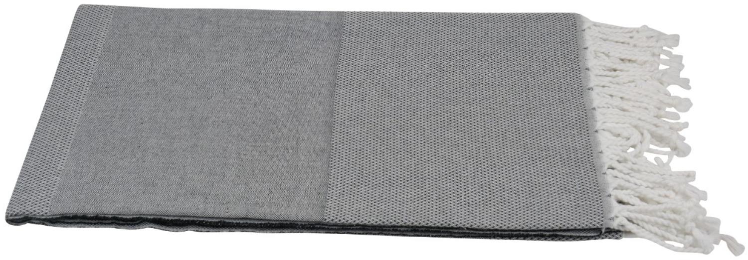 Strandtuch schwarz 95x185 cm "Hamamtuch" Bild 1