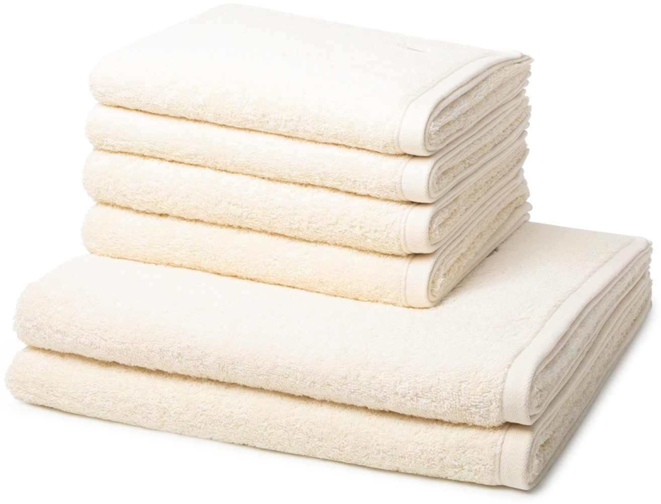 Ross Vita 6 tlg. Frottier-Set - 4 X Handtuch (50 X 100cm), 2 X Duschtuch (70 X 140cm) - 520 g/m2 - Sand Bild 1