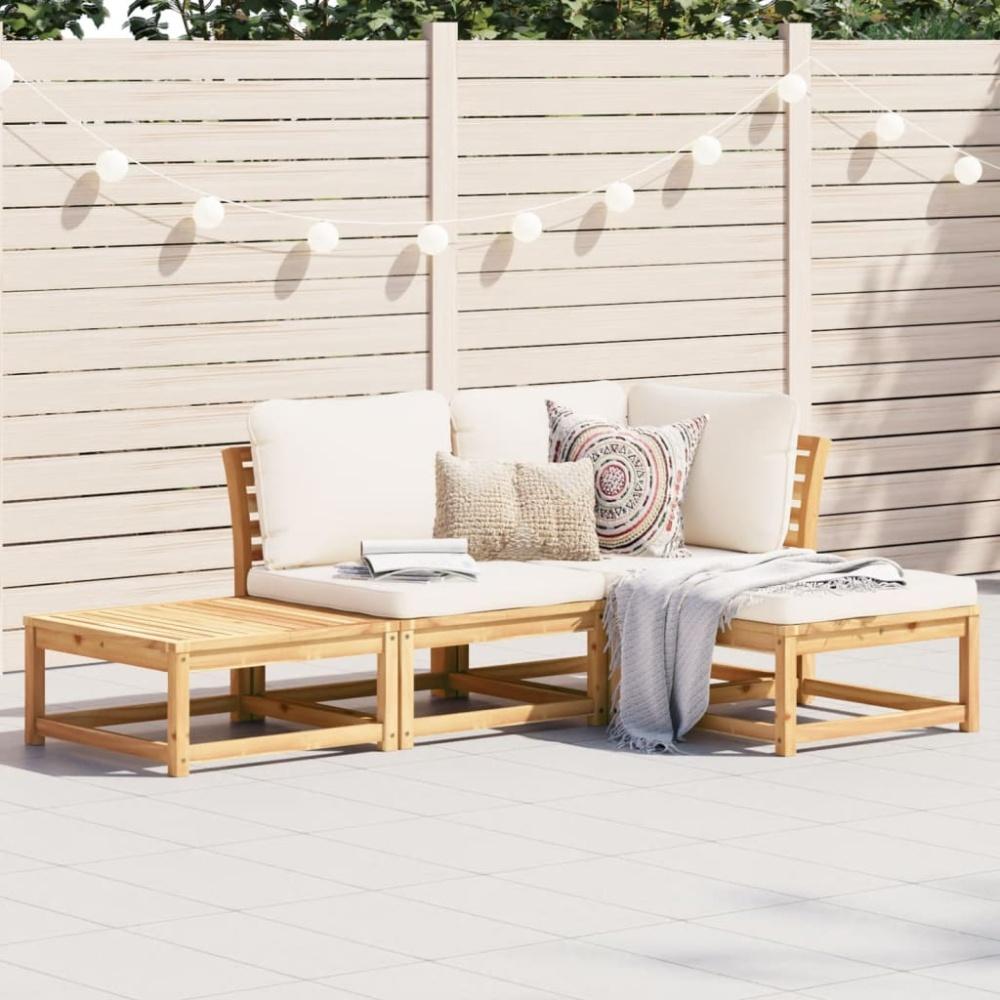 vidaXL 4-tlg. Garten-Lounge-Set mit Kissen Massivholz Akazie 3214284 Bild 1