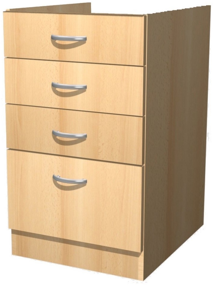 Flex-Well Schubkasten-Unterbau Schubkastenschrank ohne Arbeitsplatte - 50 cm breit - Buche – Namu Bild 1