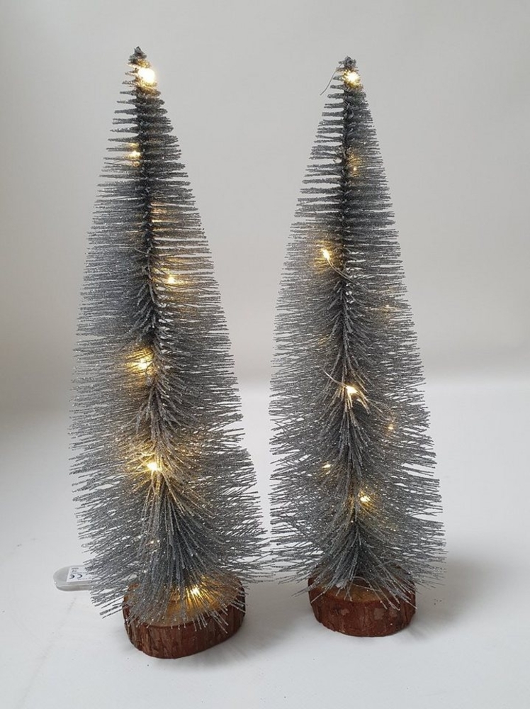 sesua Künstlicher Weihnachtsbaum Deko Tannenbaum Weihnachtsbaum 30cm beleuchtet 10 LEDs warmweiß Bild 1