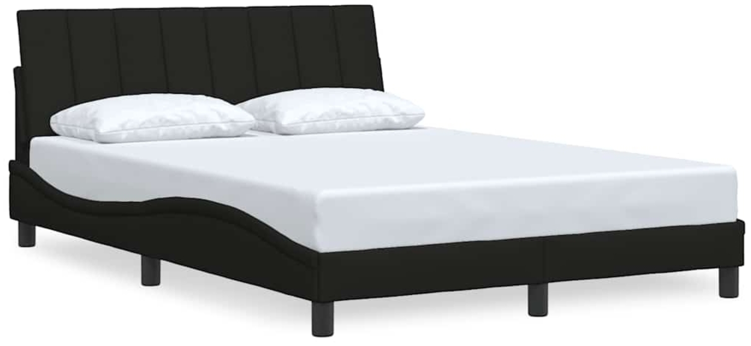 vidaXL Bettgestell ohne Matratze "Hanko" Schwarz 120x200 cm Stoff 3310379 Bild 1