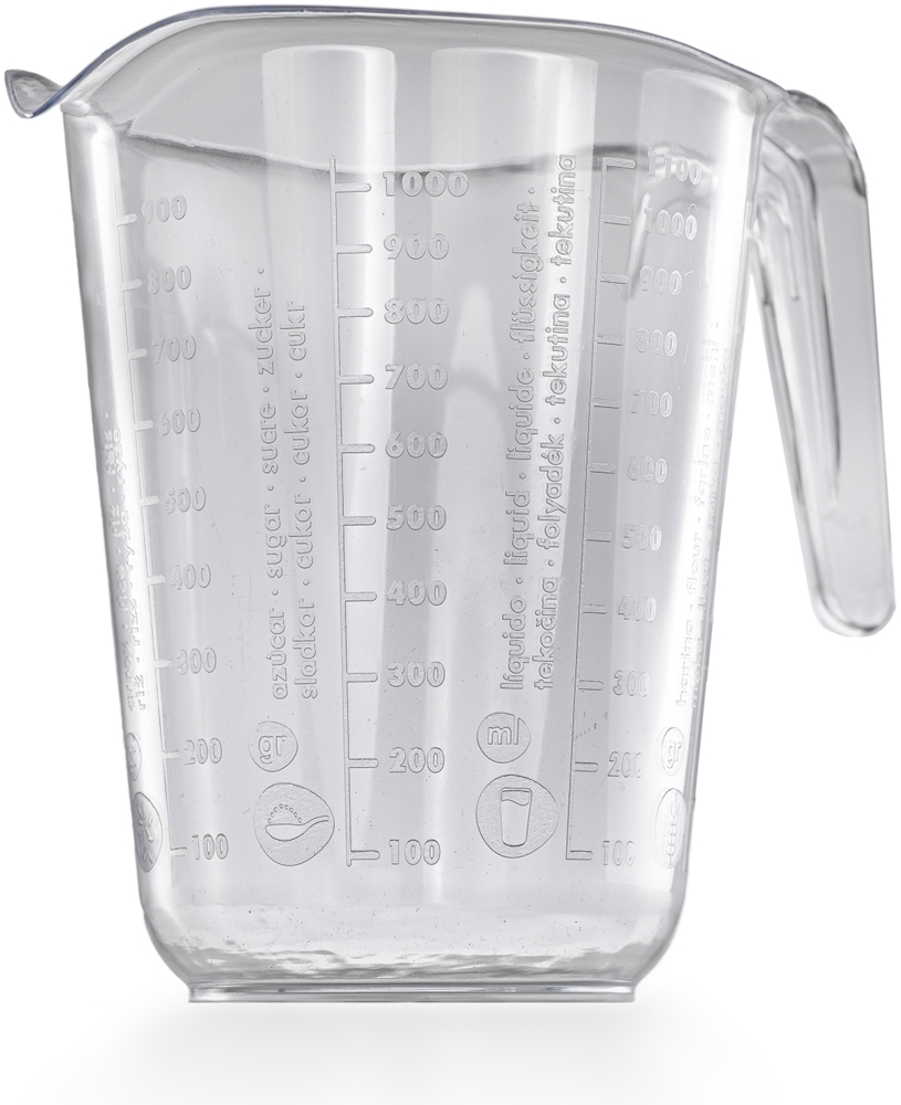 Messbecher 1l Kunststoff Transparent Messkanne Füllvolumen 1 Liter Literbecher Bild 1