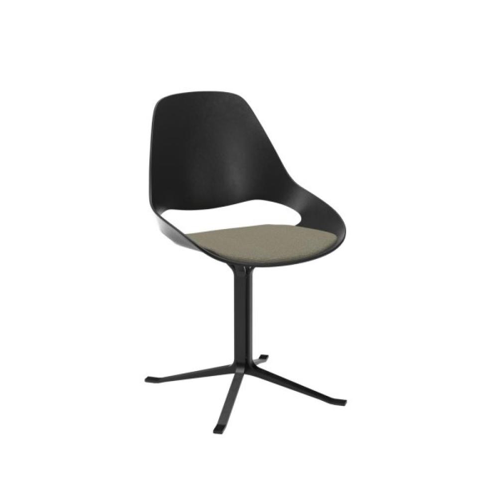 Stuhl FALK Kollumne Stahl schwarz beige Bild 1
