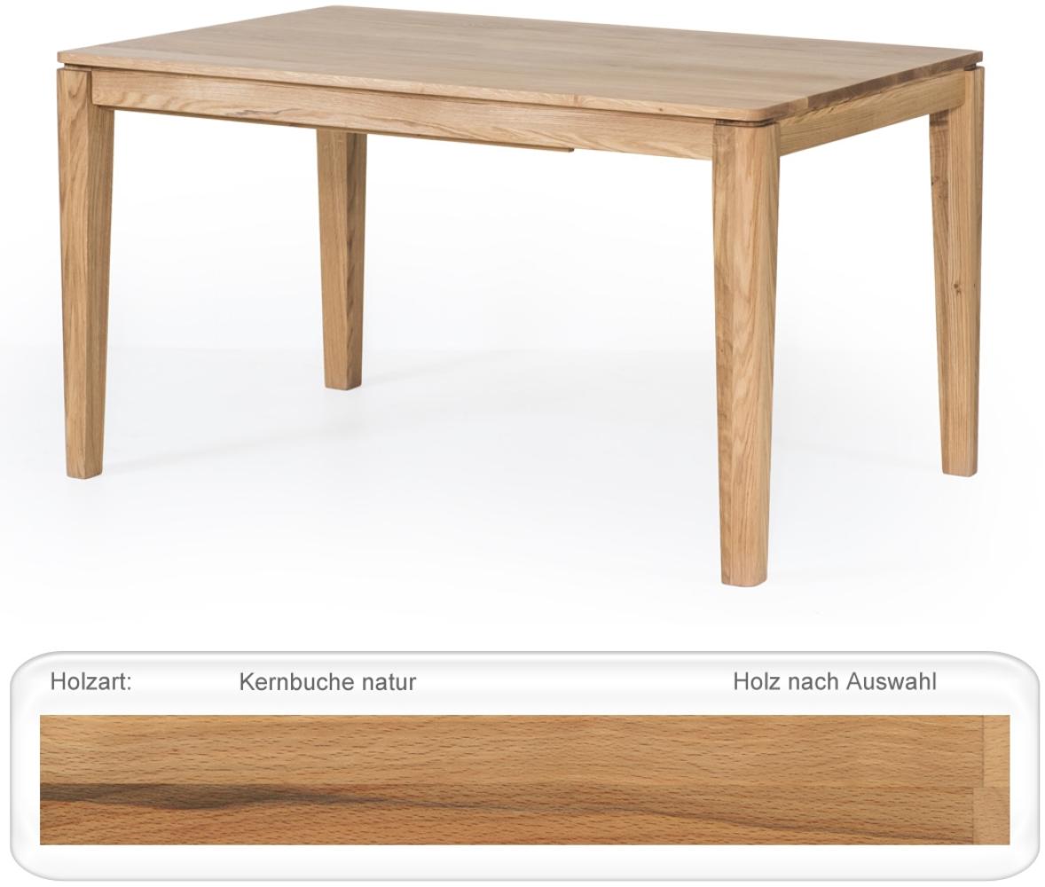 Esstisch Horand 140 cm 160 cm Ausziehtisch Designertisch Massivholz Kernbuche geölt, 160(210) x 90 cm Bild 1