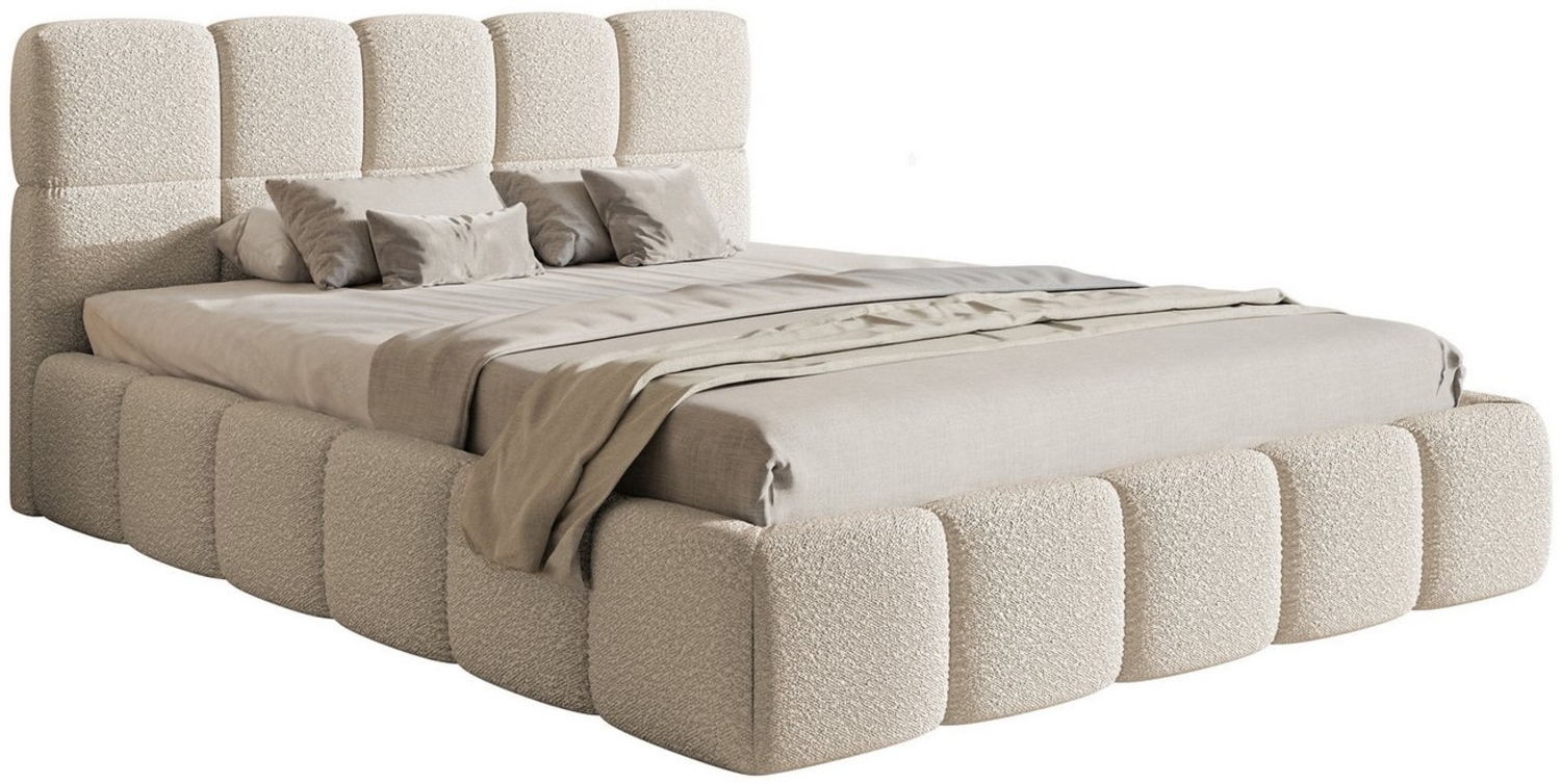 Selsey Polsterbett CLOUDY, mit Bettkasten, Lattenrost, Kopfteil und Bouclé-Bezug Bild 1