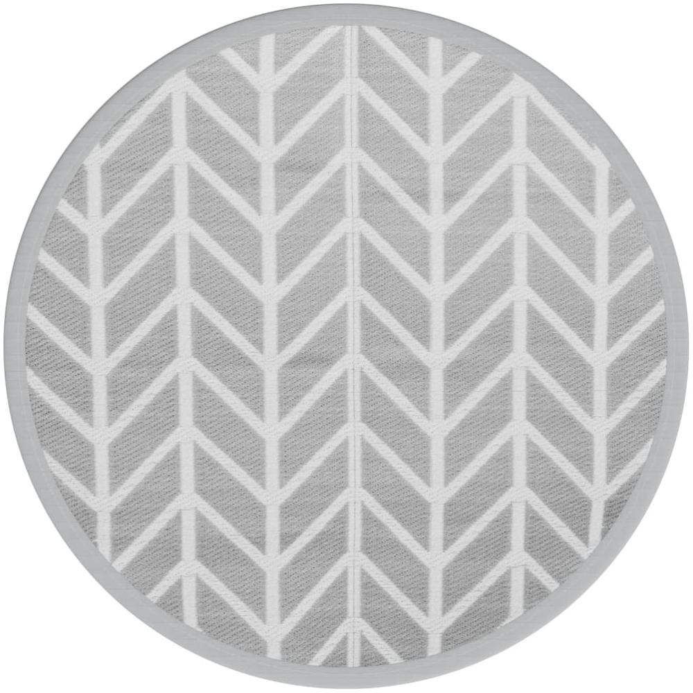 vidaXL Outdoor-Teppich ARAKIL Grau Ø200 cm PP 368550 Bild 1