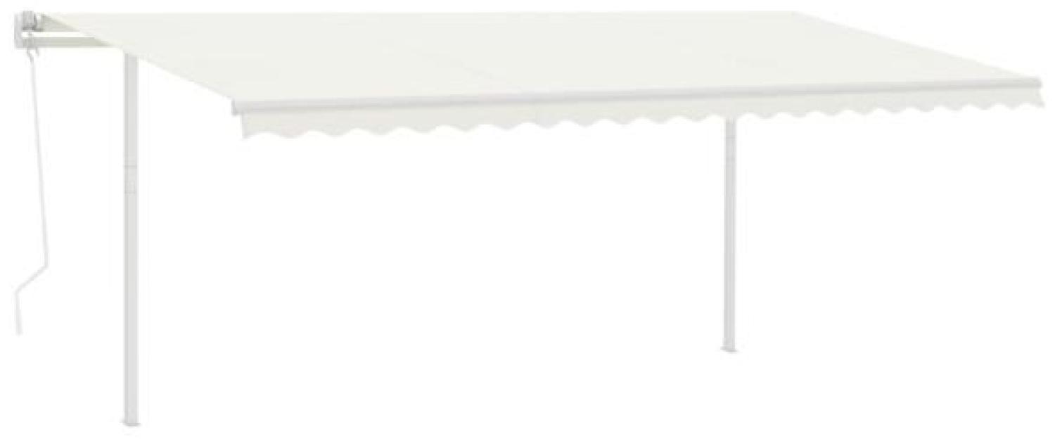 vidaXL Automatische Markise mit LED & Windsensor 5x3,5 m Cremeweiß 3070072 Bild 1