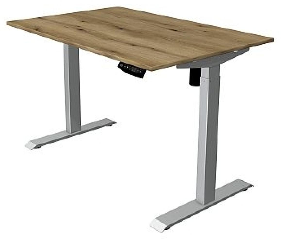 Kerkmann Schreibtisch Sitz-Stehtisch MOVE 1 silber 120x80x74-123cm elektr. höhenverstellbar Asteiche Bild 1