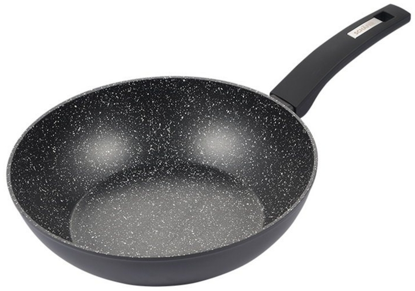 Schäfer Profi Wok Ø 28cm Gastronomie Antihaftbeschichtung Wokpfanne Boden Marble Black Bild 1