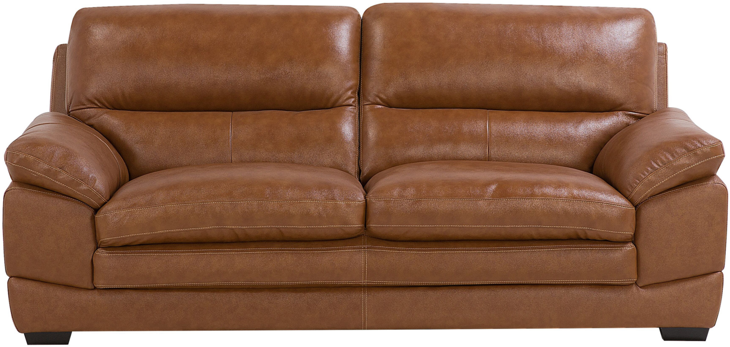 Sofa Leder Goldbraun HORTEN Bild 1