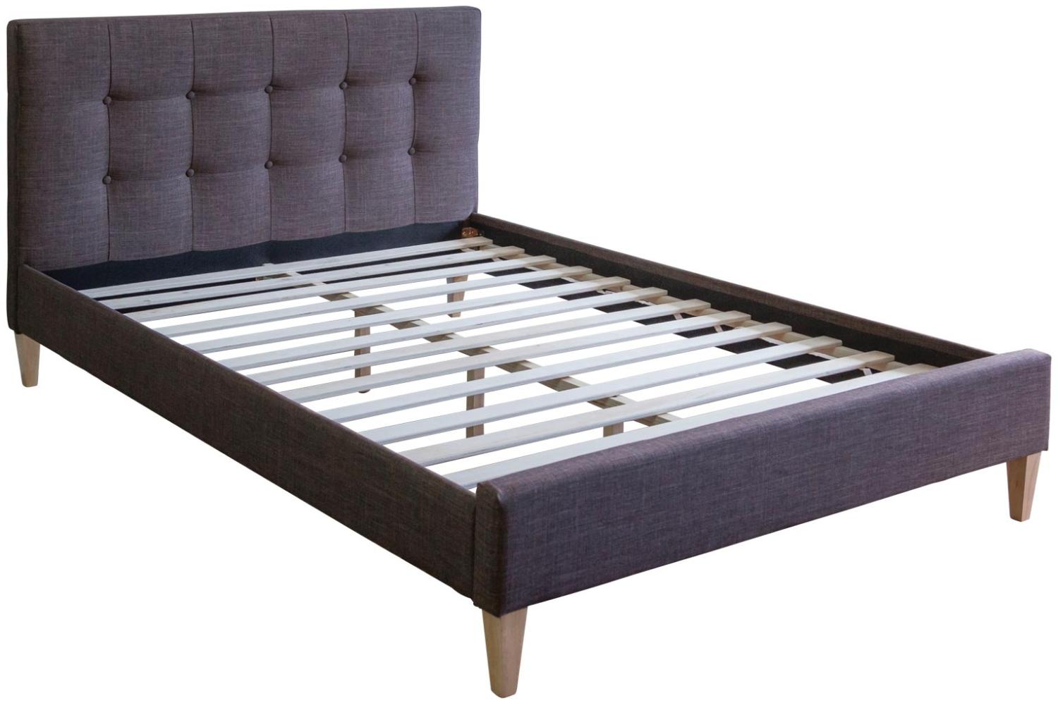 Homestyle4u Polsterbett inkl. Lattenrost 140x200, braun Bild 1